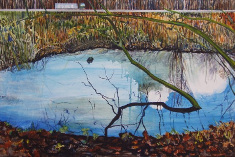 003 Via, 150 x 100 cm, acryl op doek