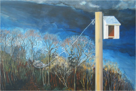 007 Vogelvrij 2, acryl op doek