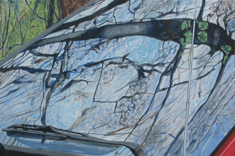 008 Weerspiegeling, 120 x 80 cm, acryl op doek