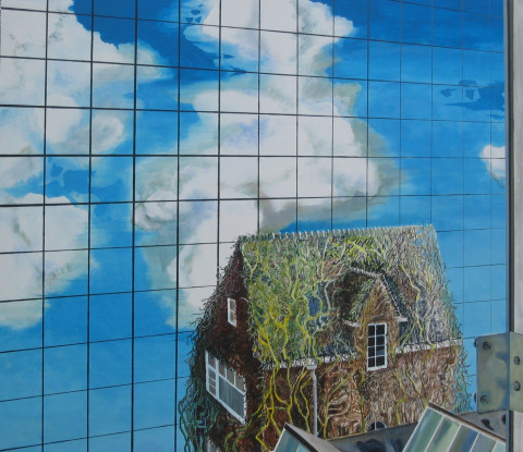 010 Stadstuin, 160 x 140 cm, acryl op doek